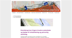 Desktop Screenshot of kunstterapiuddannelse.dk