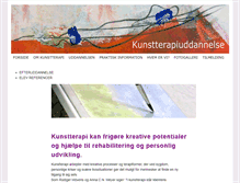 Tablet Screenshot of kunstterapiuddannelse.dk